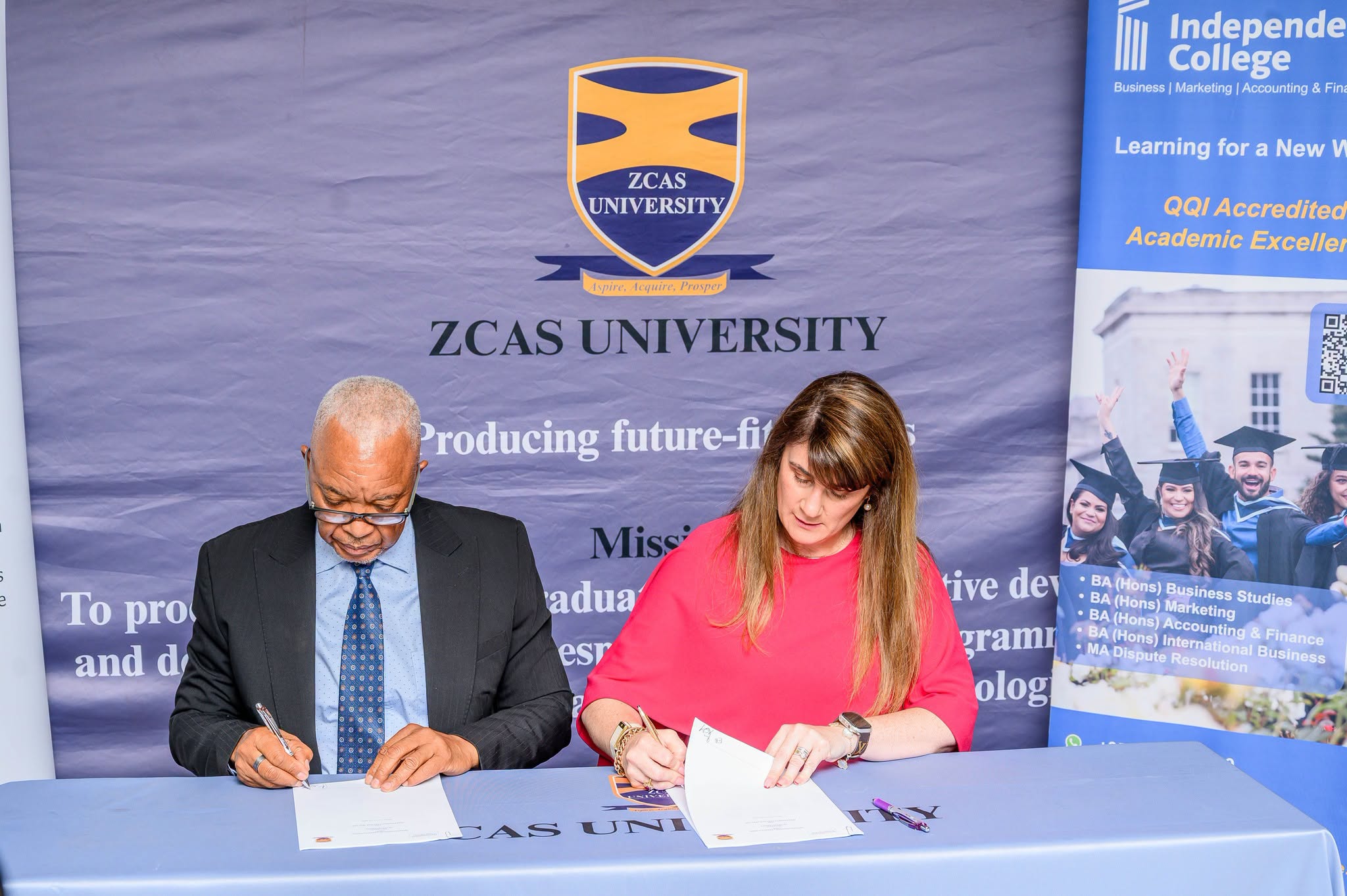 ZCAS University and Independent College Formalise Strategic Partnership