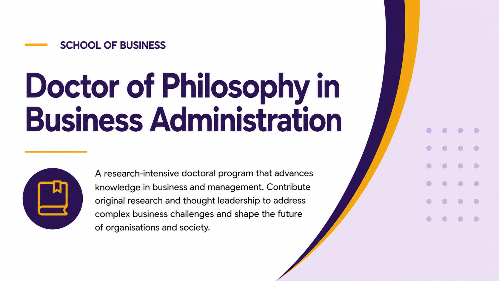 Doctor of Philosophy in Business